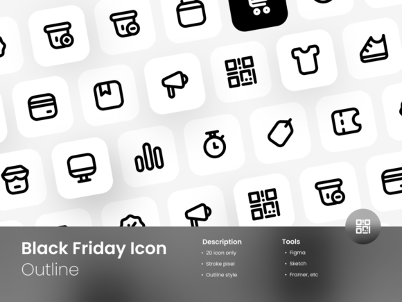 Black Friday Icon Set for Graphic Design Projects