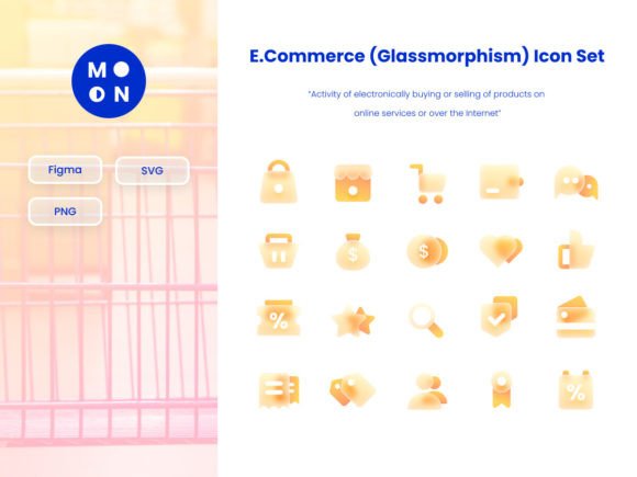 Ecommerce Glass Morphism Concept Icon Review
