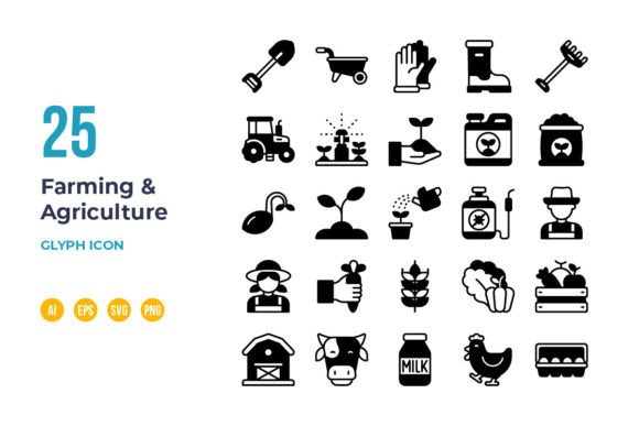 Farm and Agriculture Icon - Glyph