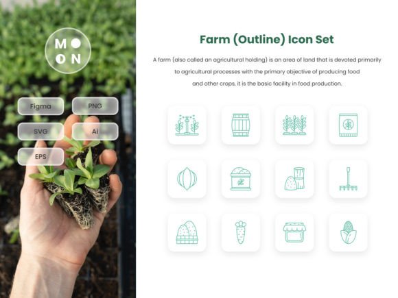 Farm Outline Icon Set Review
