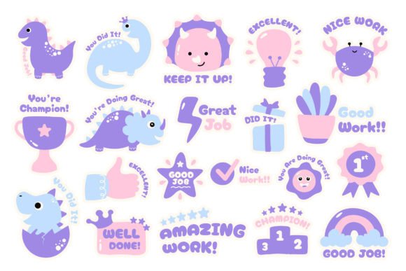Great Job Illustration Set for Branding and Marketing Graphics