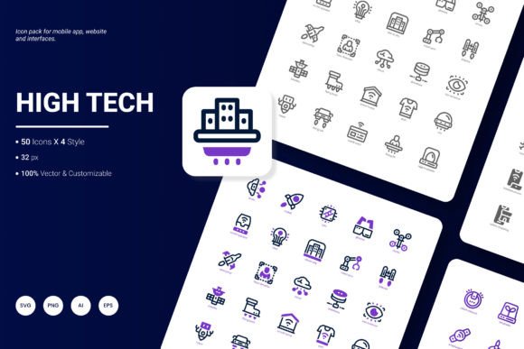 High Tech Icon Pack for Crafting and Graphics