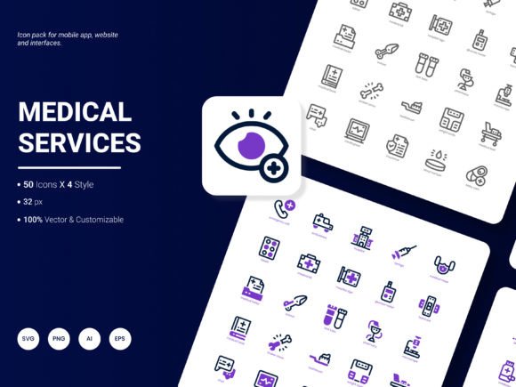 Medical Services Icon Pack - 200 Stylish Graphics for Digital Sellers