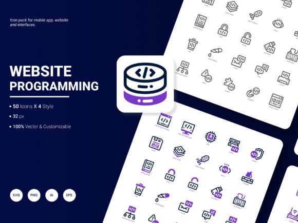 Web Programming Icon Pack for Local Business Graphics