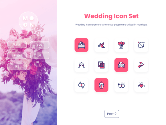Wedding Icon Set Part 2: A Versatile Graphic Asset for Local Branding